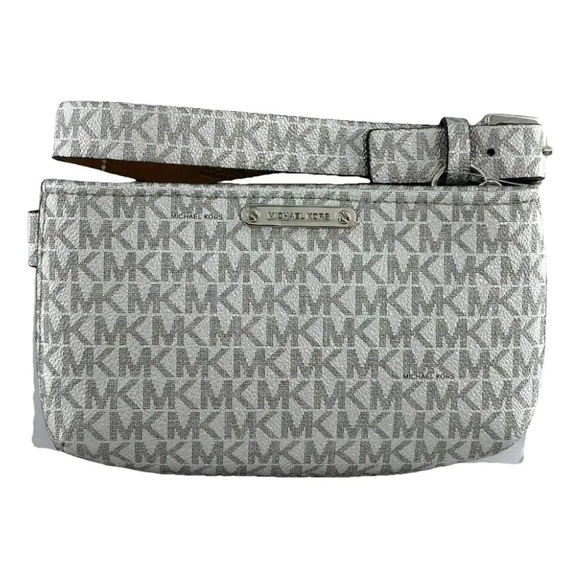 🔸NWT🔸Michael Kors Adjustable Waist belt Bag- silver/grey size S/M - Picture 6 of 15